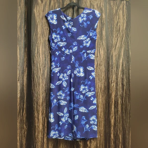 Lauren Ralph Lauren Navy Floral Midi Dress - Picture 3 of 3